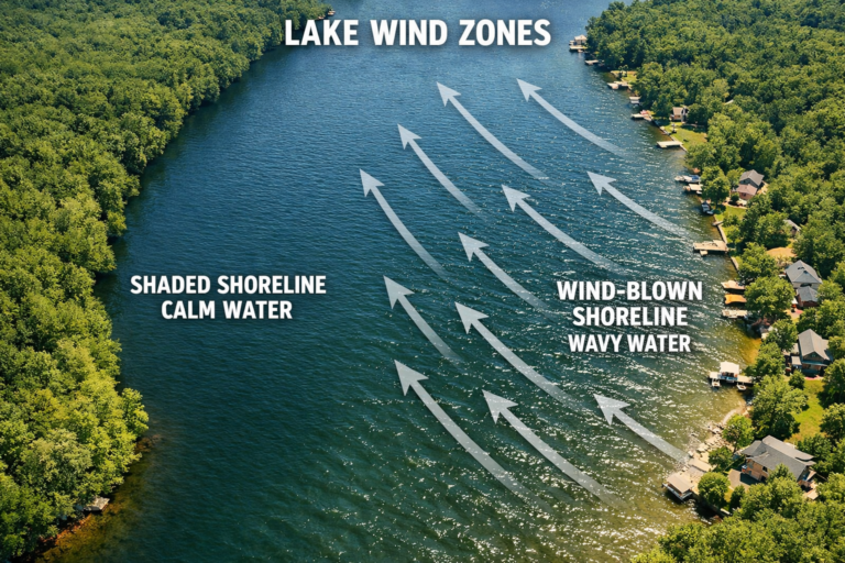 lake-from-above-with-one-shoreline-shaded-one-shoreline-wind-blown.
